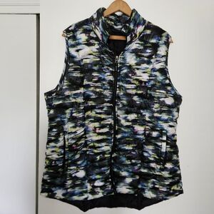 Womens Vest XXL Down Filled Puffer Tangerine Quilted Full Zip Lightweight Winter